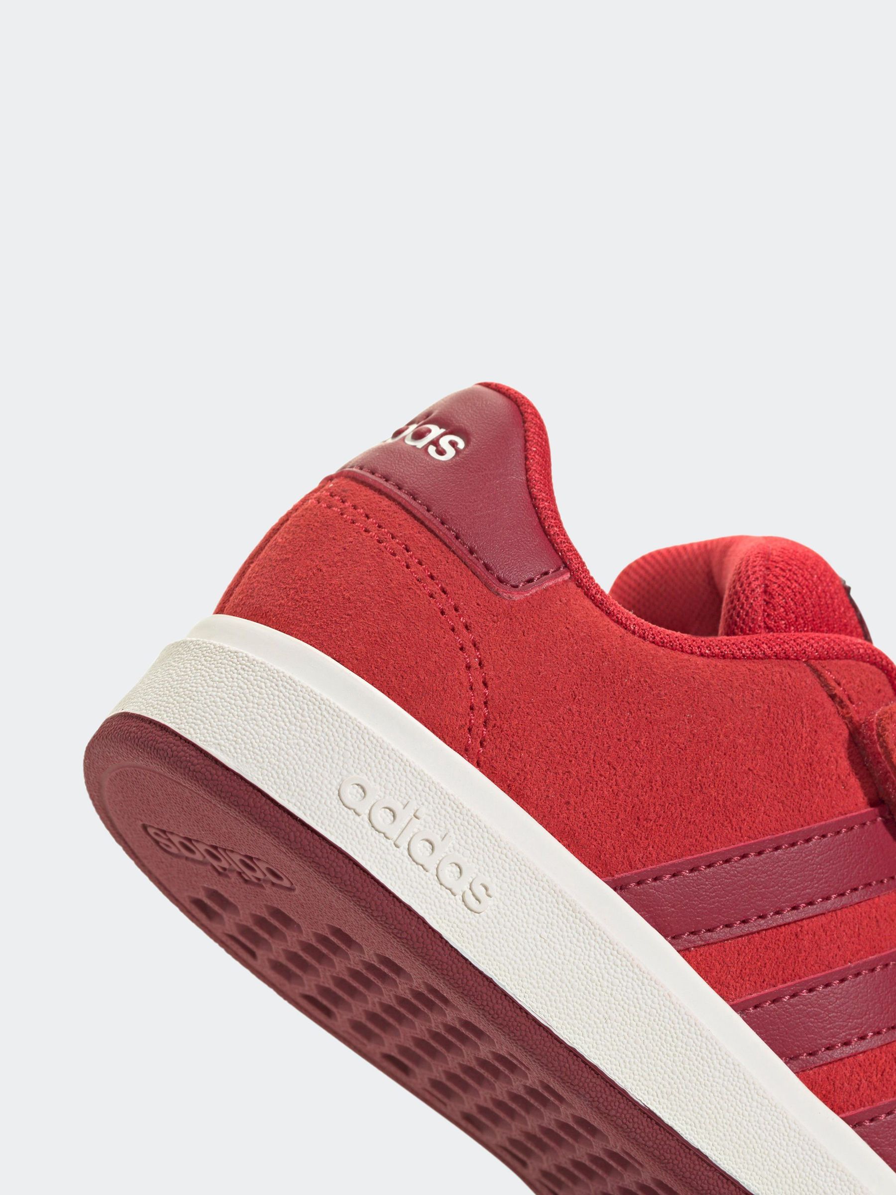 Rood - adidas Grand Court 00suède kindersneakers met elastische veters