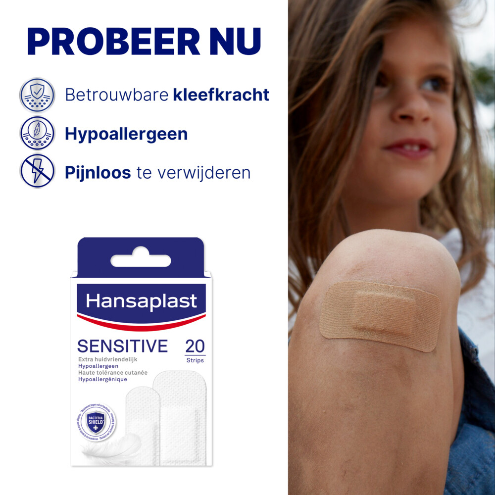 2x Hansaplast Sensitive Strips20 stuks