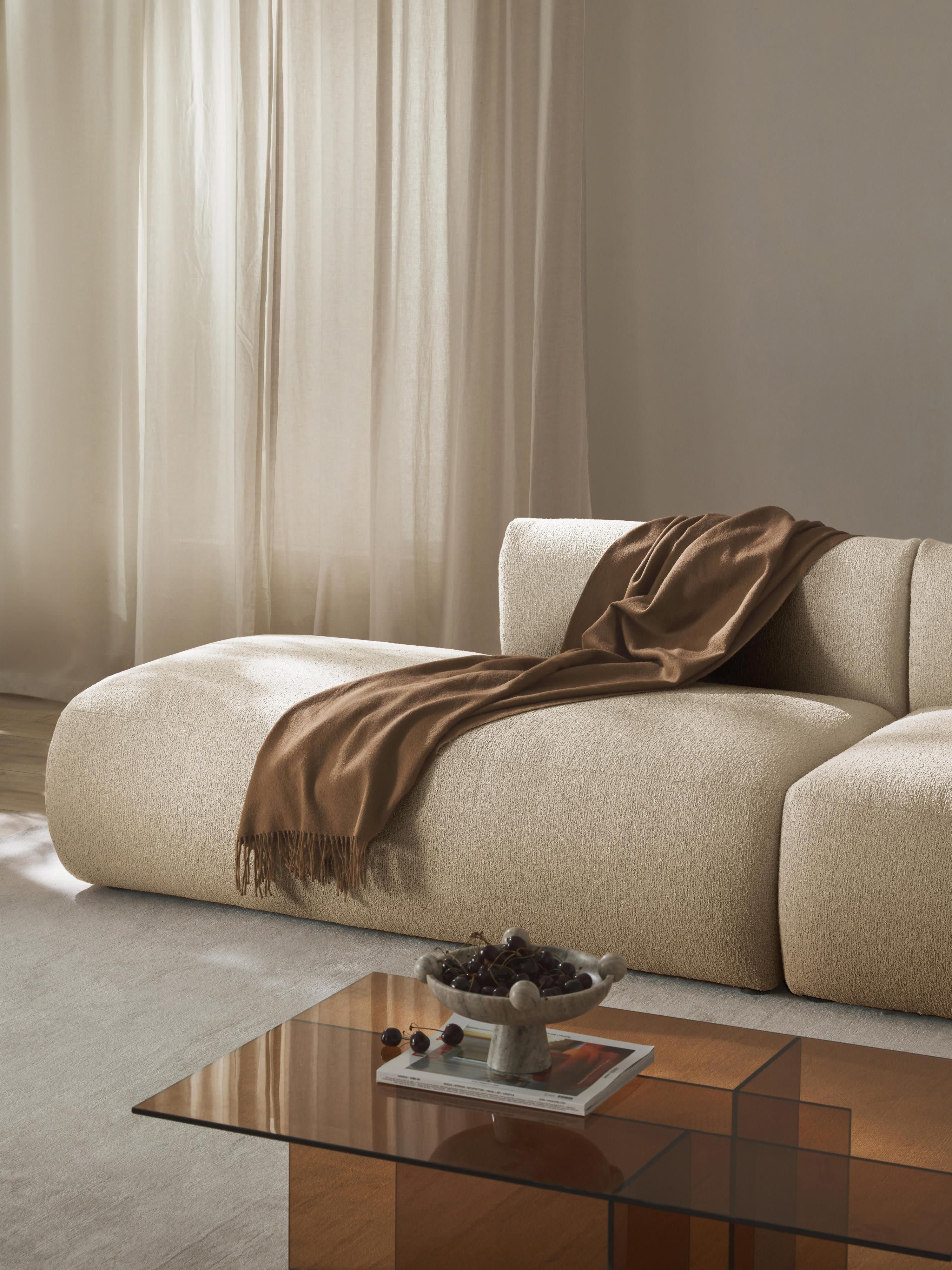 Modulaire bouclé chaise longue Sofia