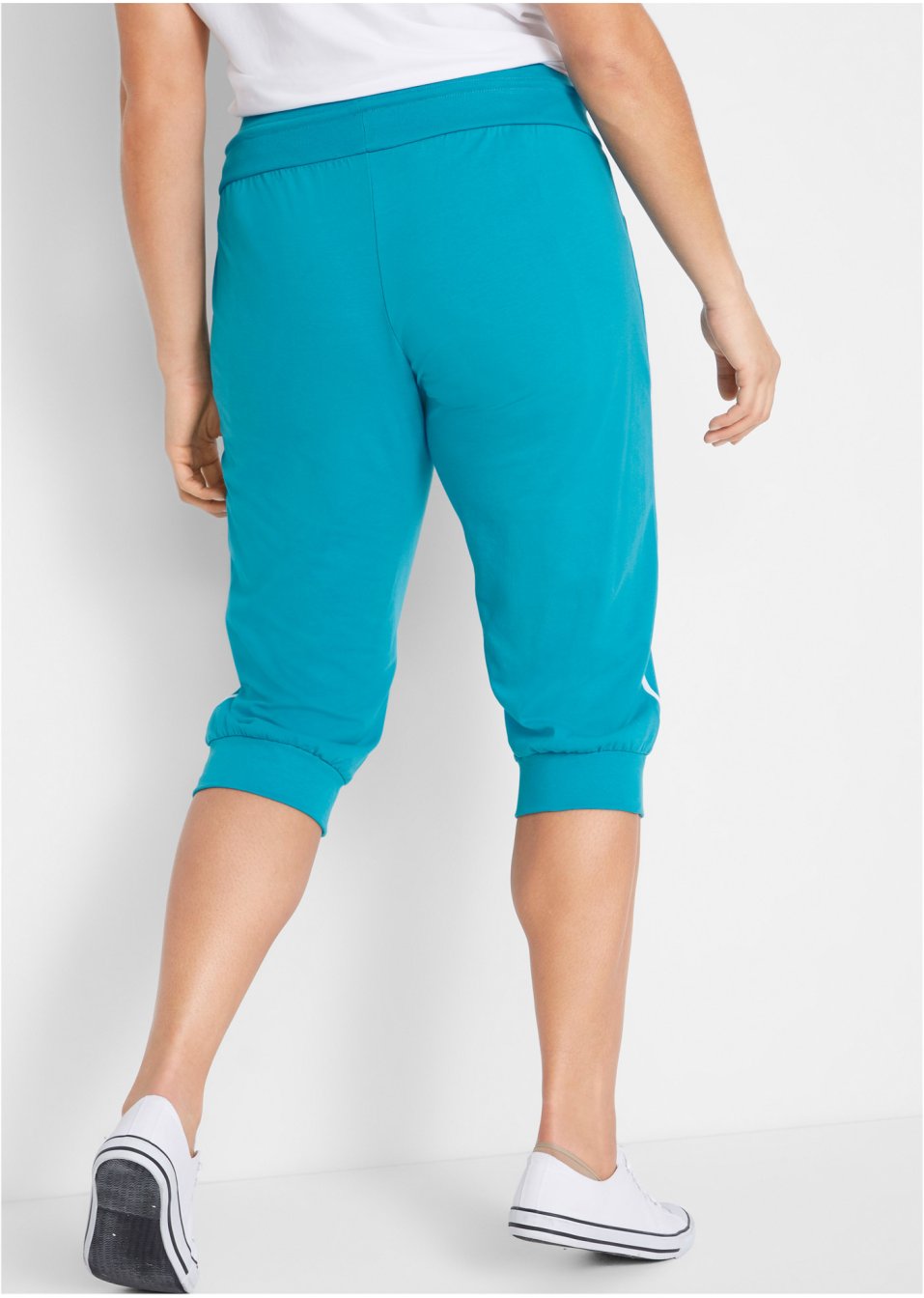 Lot de 2 pantalons de jogging en coton, coupe corsaire