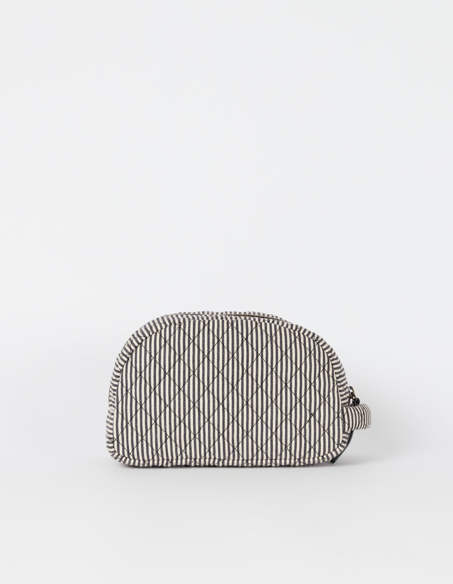 Moon Makeup Bag  - Cotton Black Classic Leather