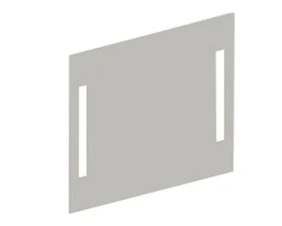 ARTE spejl 90 x 65 cm med lys, ip44 2x13w, 2 vertikale lysfelter