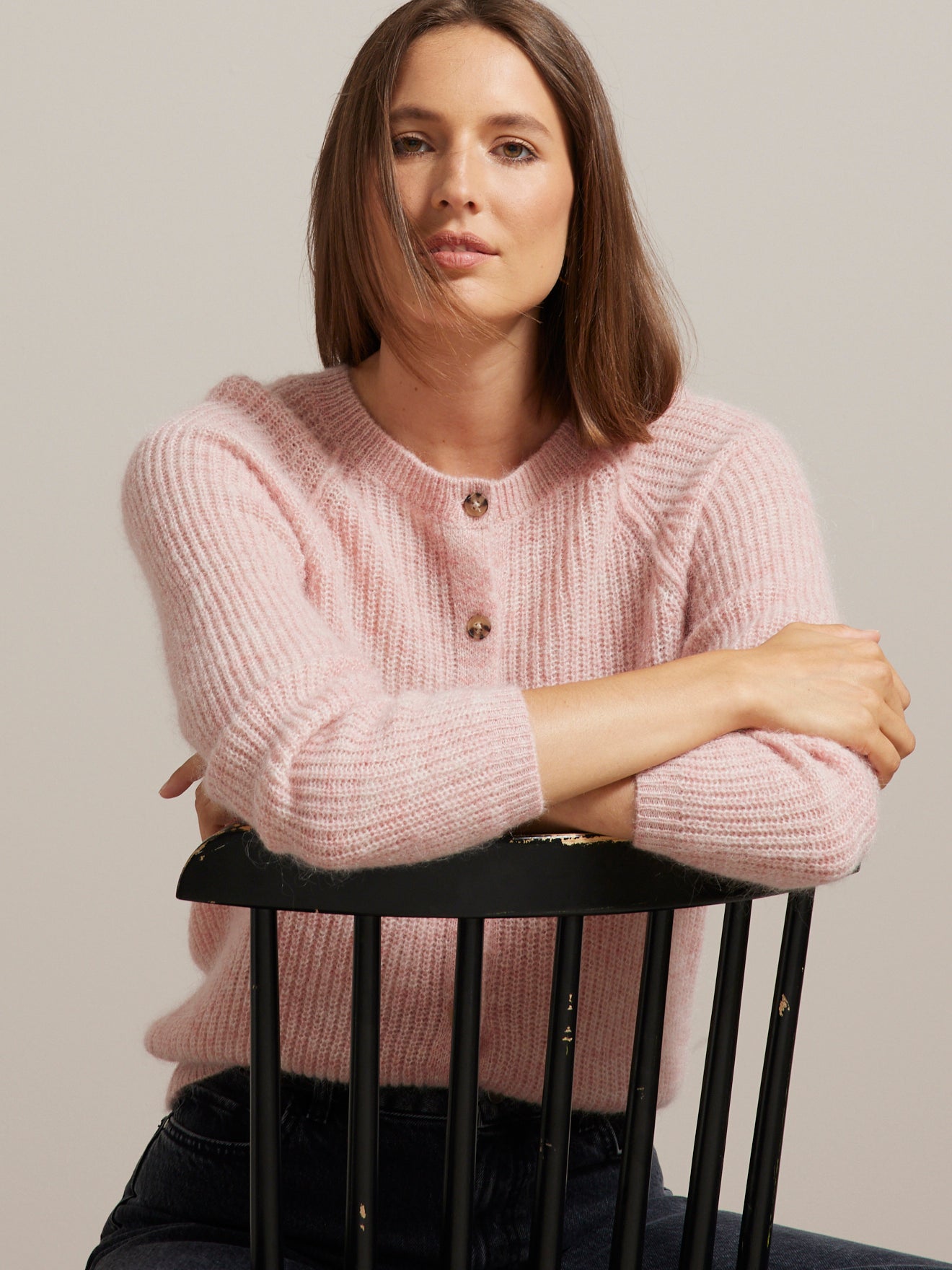 Cardigan maille perlée femme