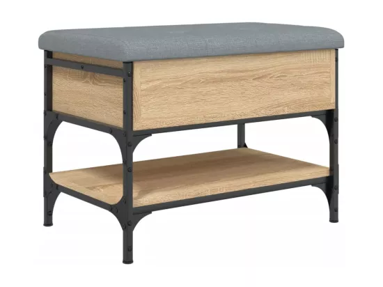 Banc à chaussures chêne sonoma 62x42x45 cm bois d'ingénierie