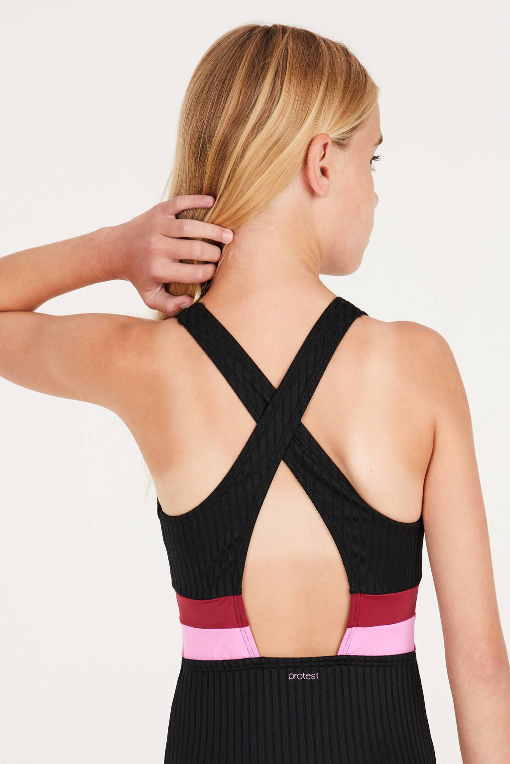 badpak badpak PRTSAFA JR zwart/roze