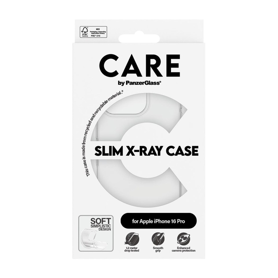 CARE by PanzerGlass - Cover - Transparent - iPhone 16 Pro