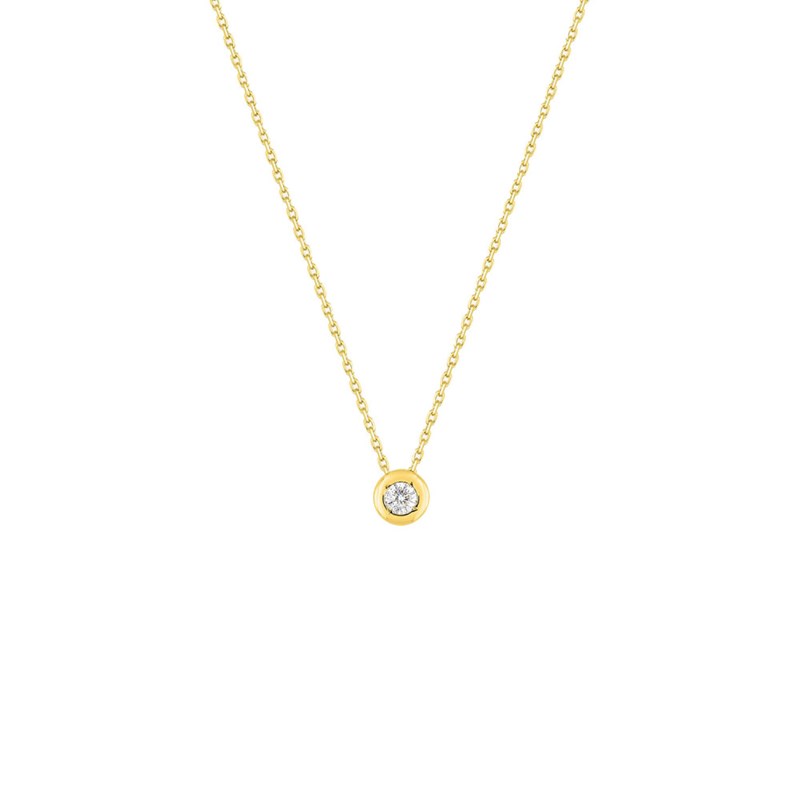 Collier Femme - Or 18 Carats - Diamant 0,08 Carats - Longueur : 42 cm
