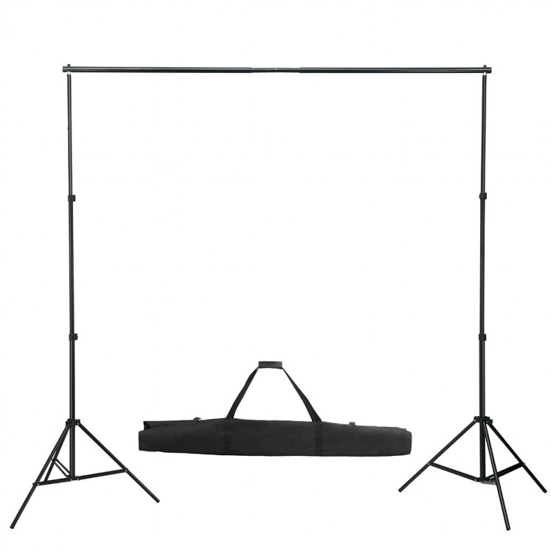 Hintergrundsystem mit 3x6 m Hintergrundstoff inkl. Stativ