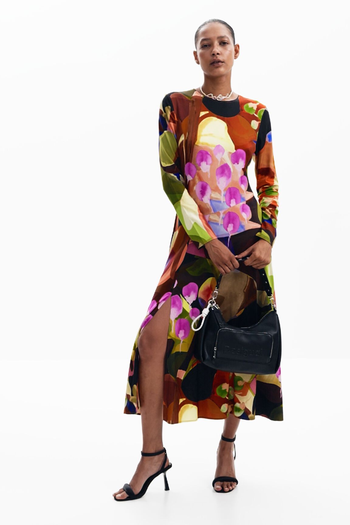Vestido midi estampado M. Christian Lacroix