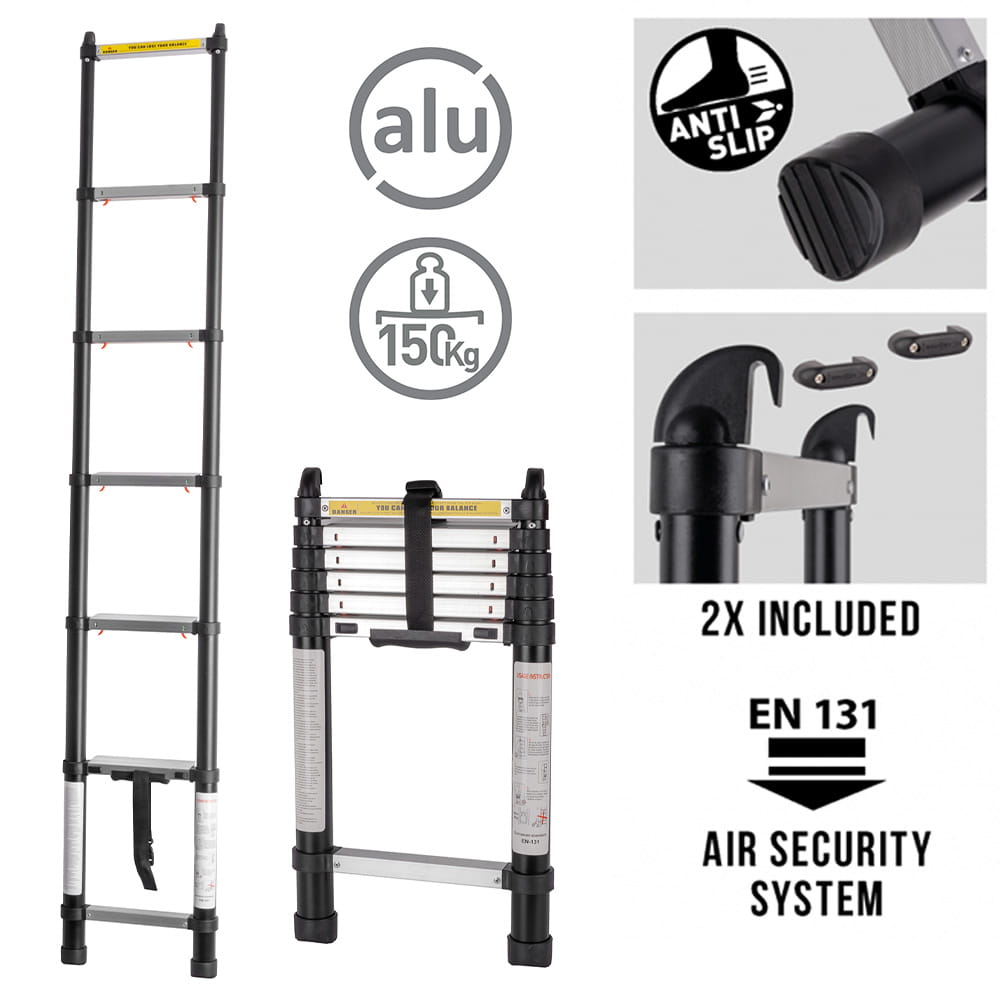 Echelle Alu téléscopique 2M10 LADDY ALCOVE BRUNNER