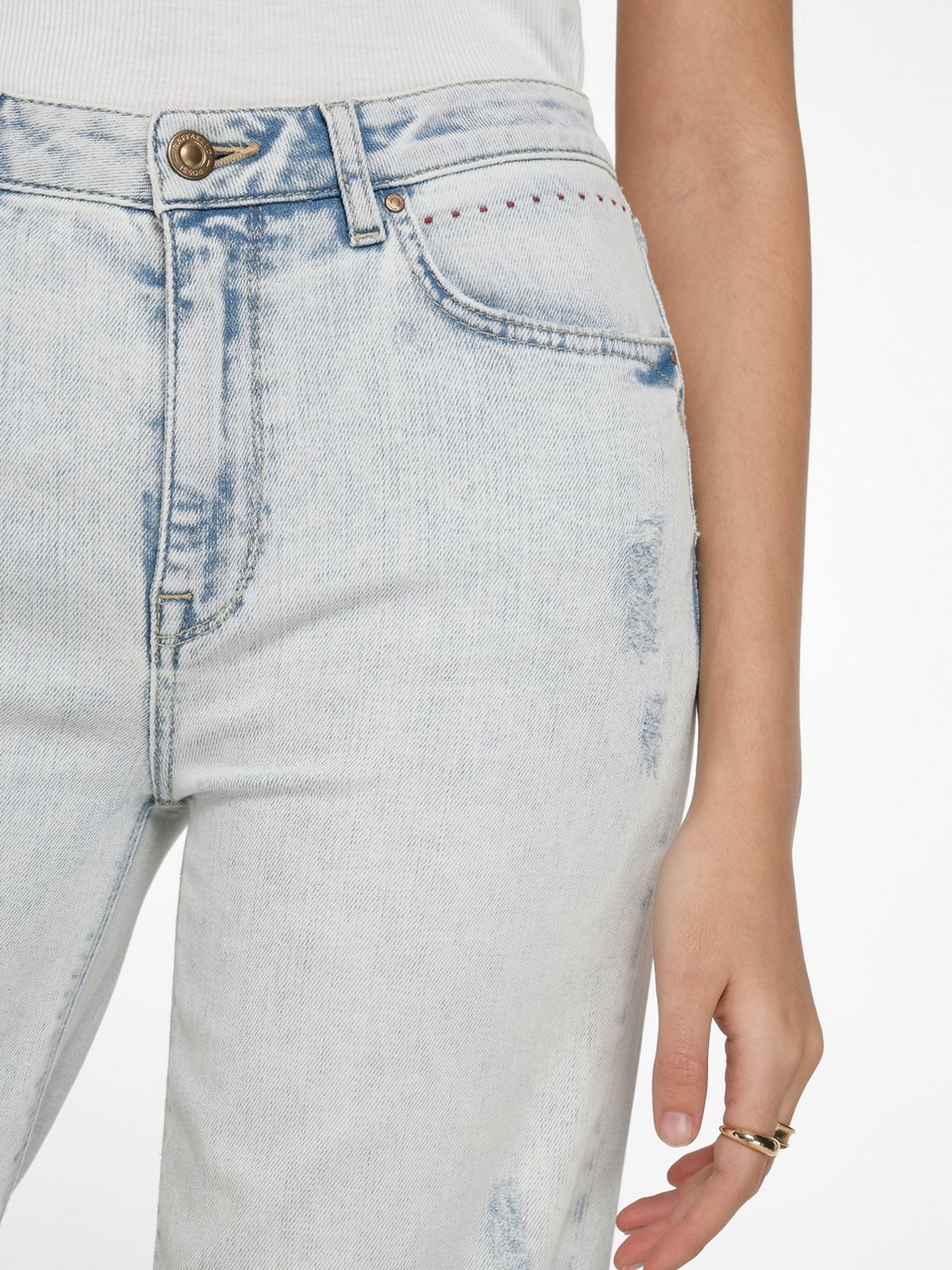 Wide Leg-Jeans Modell Kira Long Stitch