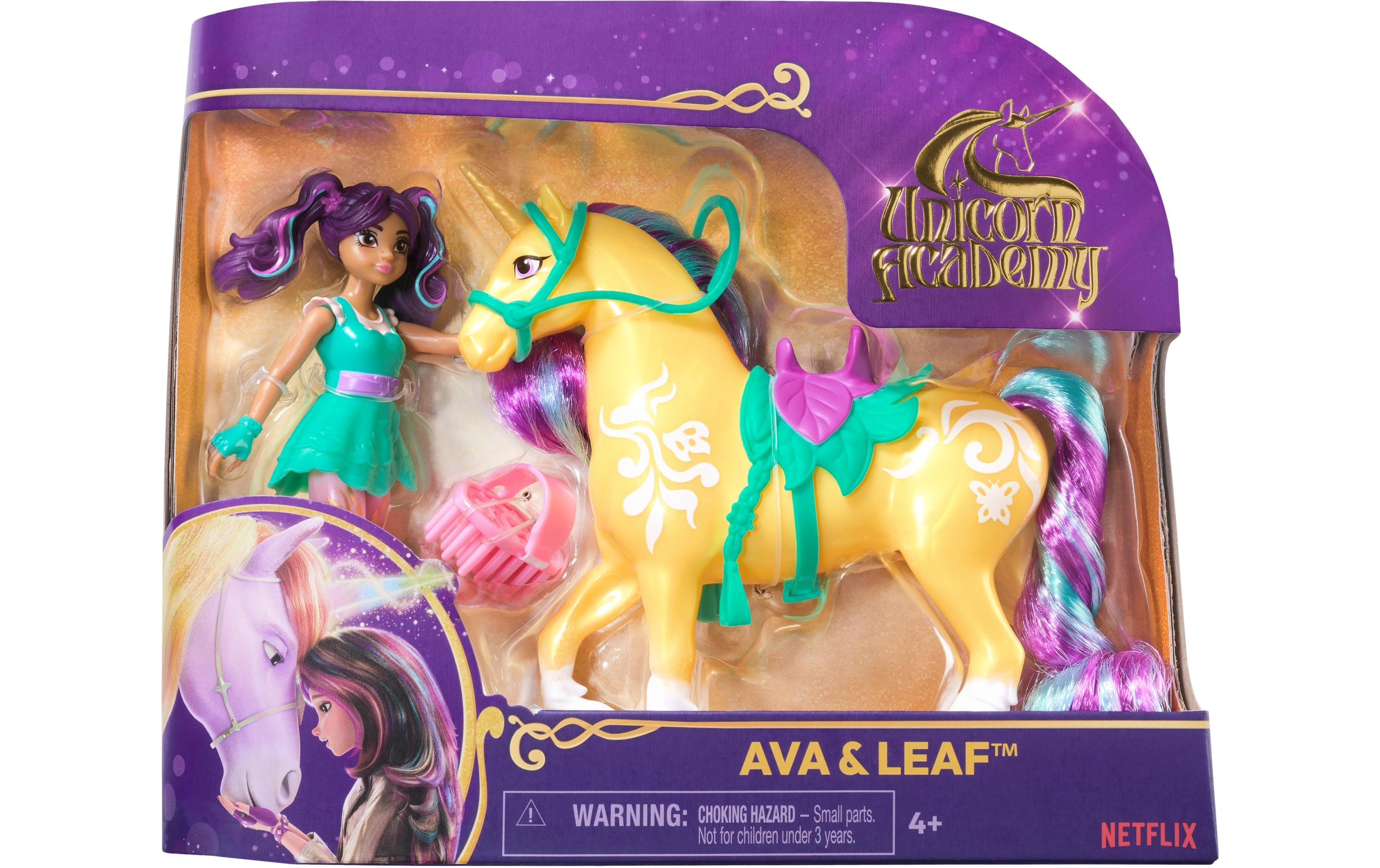 Unicorn Academy Ava Doll & Leaf UnicornMagische Einhornreiter-Serie für Kinder