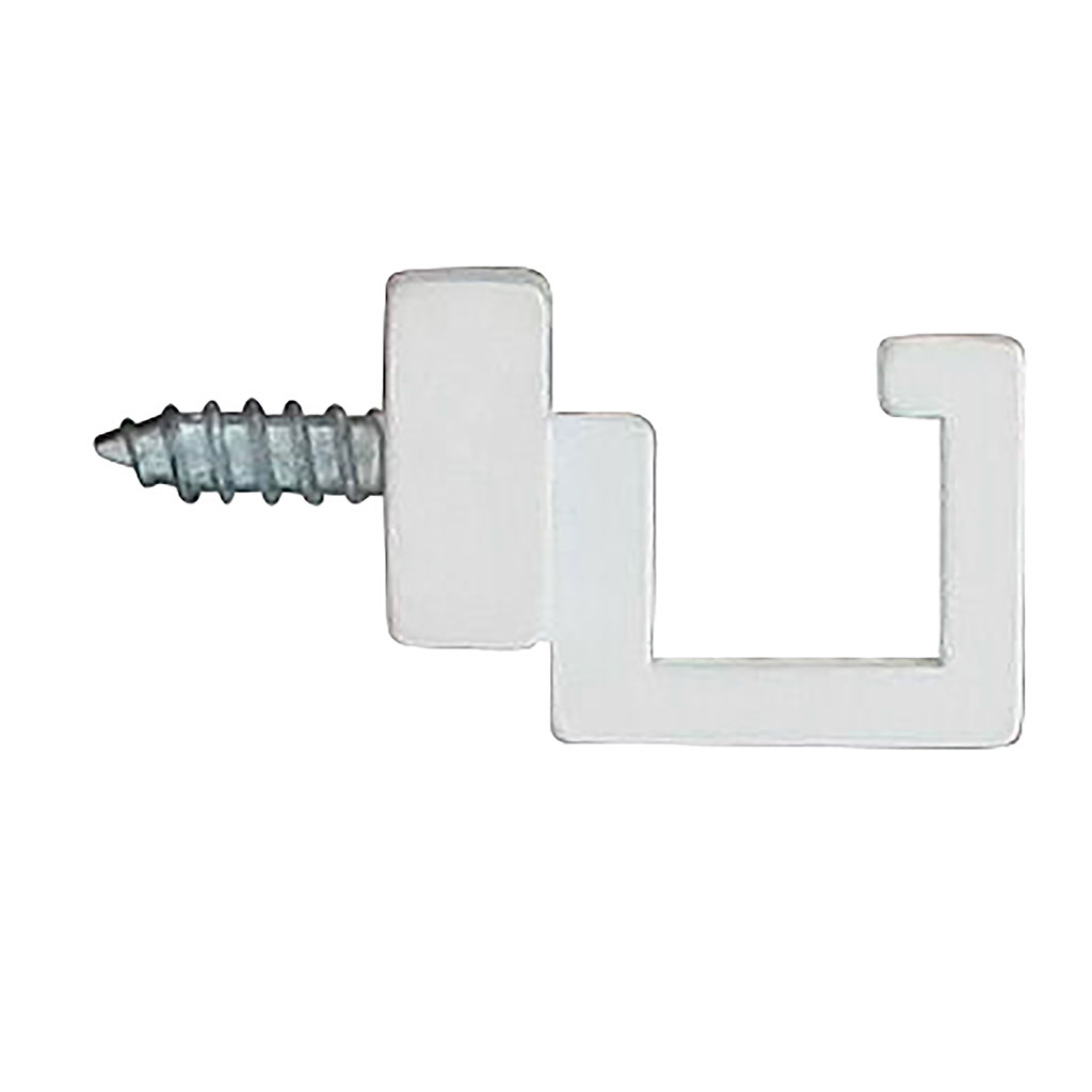 Lot de 2 gonds crosse carré blanc mat