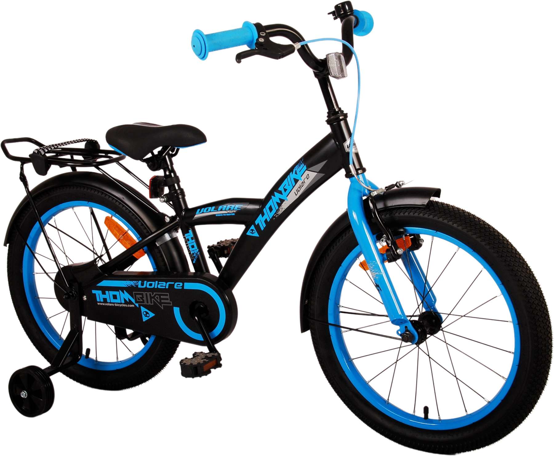 Kinderfahrrad Thombike für Jungen 18 Zoll Kinderrad in Schwarz Blau