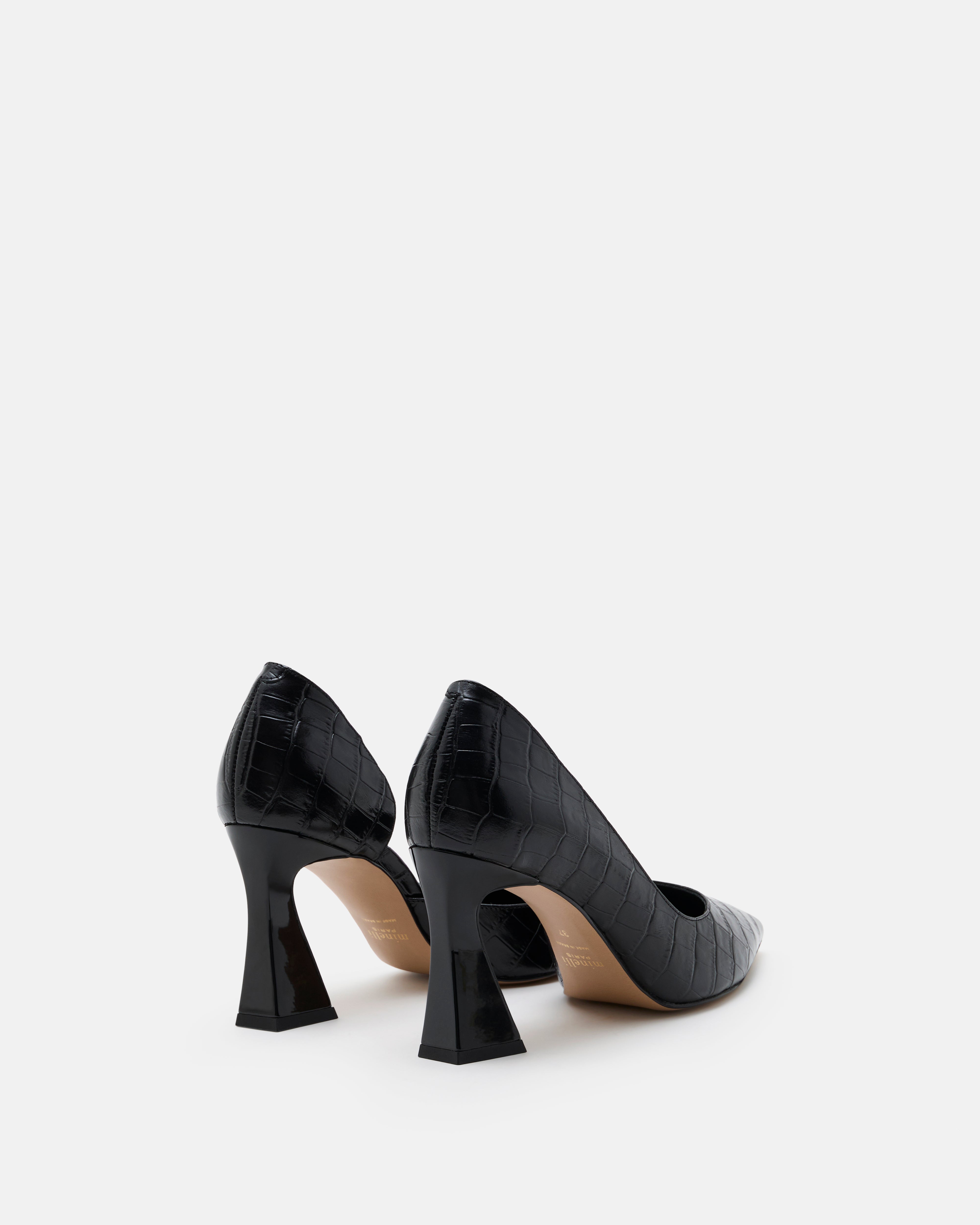ESCARPINS JASMY/CROCO NOIR