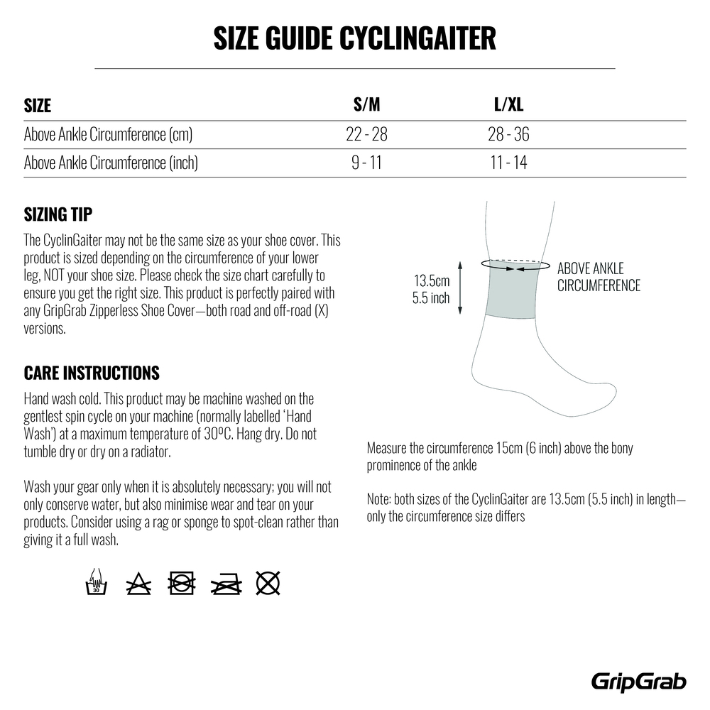 GripGrab CyclinGaitor Regnvejrs Ankle Cuff sort