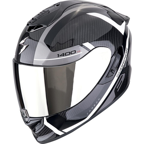 Scorpion - Casque Exo-1400 Evo II Carbon Air Enko Noir / Argent / Blanc
