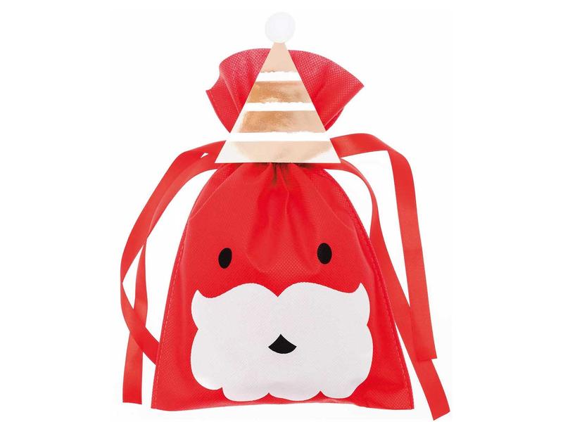 Rico Design Geschenktüte klein, Weihnachtsmann 20 x 30 cm, Ideale Geschenktüte zum Verpacken von tollen Überraschungen