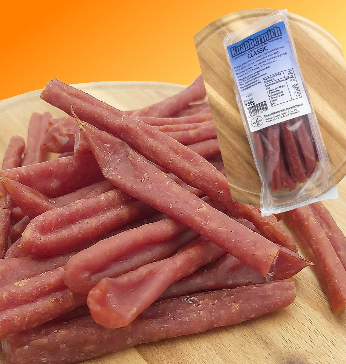 Knabbermich Classic Mettwürstchen 150g MHD:28.12.24