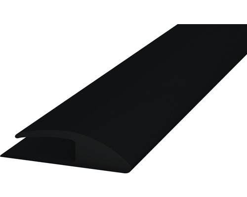 Inzetprofiel, eenzijdig, zacht PVC, zwart, zelfklevend, 30 x 1000 mm