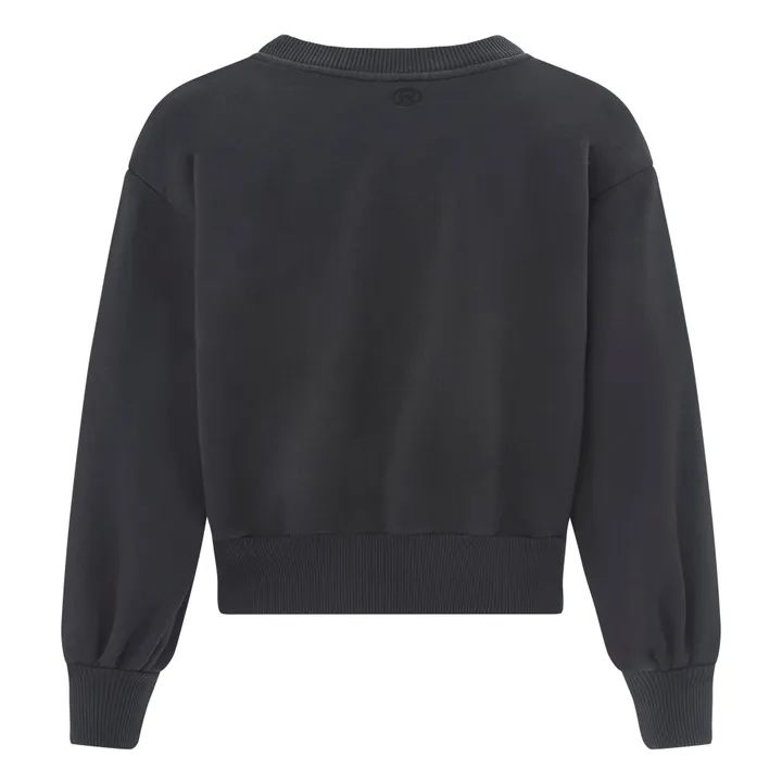 SMALLABLE BASICS Sweat Boxy Femme Molleton Bio | Noir