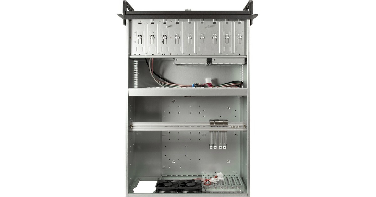 Inter-Tech4U 4129L rack behuizing  (Zwart | 2x USB-A)