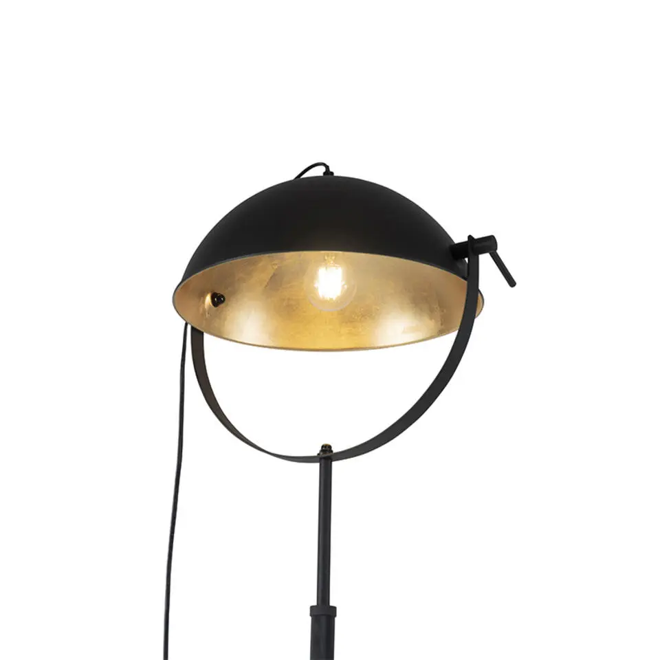 Qazqa vloerlampen magnax zwart e27