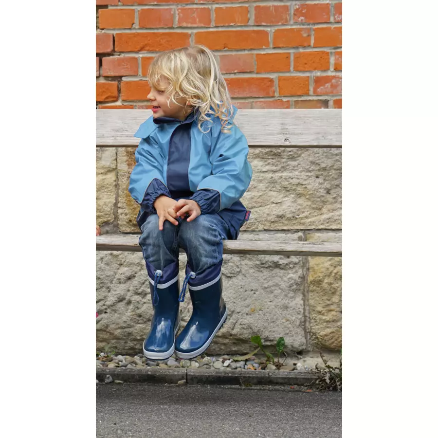 Playshoes Gummistiefel Basic gefüttert marine