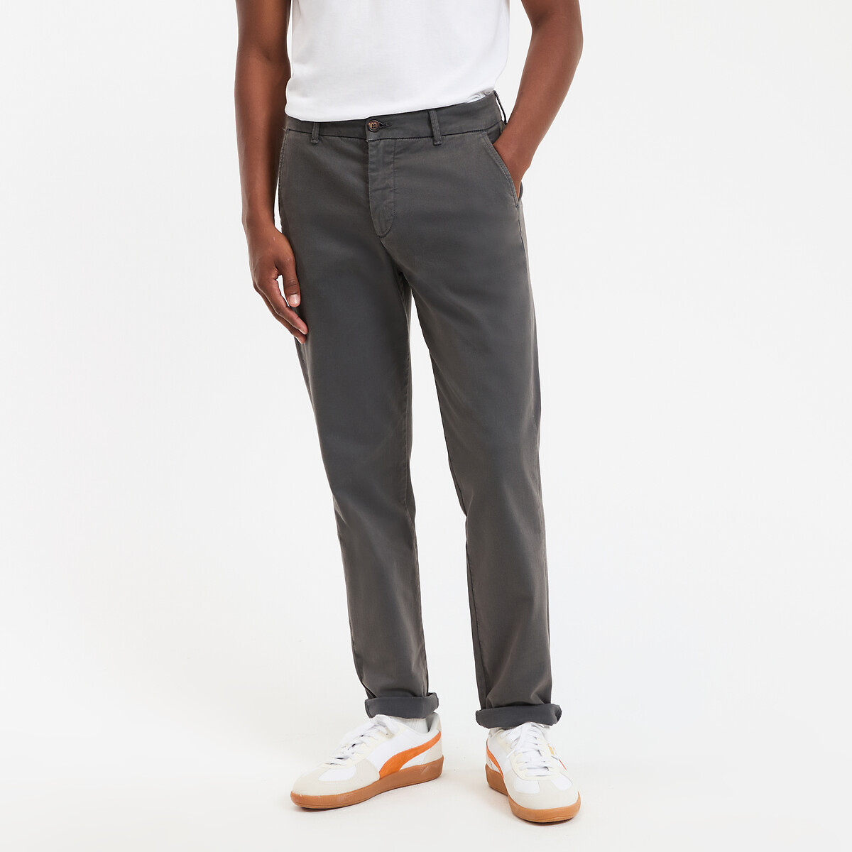 COLEÇÕES LA REDOUTE<br>Cuecas chino regulares, Assinatura FRANÇOIS