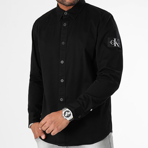 Chemise Manches Longues Monologo Badge Relax 3255 Noir