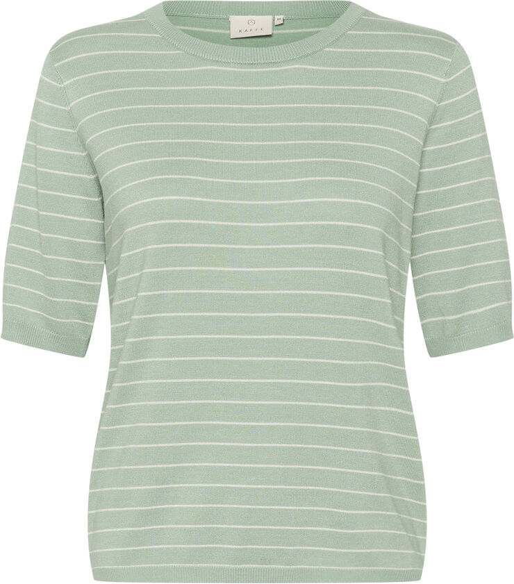 Kaffe KAlizza Striped Knit Granitegreen/turtledove stripe