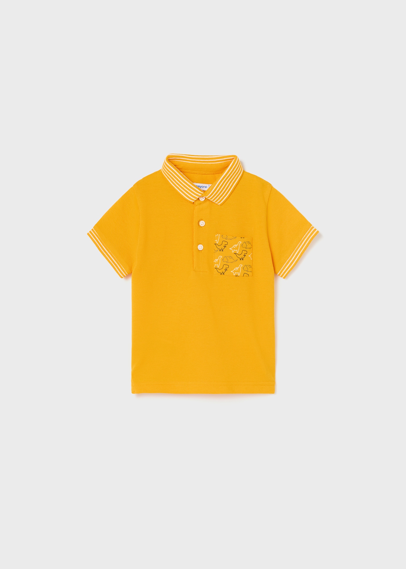 Camisa polo com estampa feita de algodão sustentável para bebês