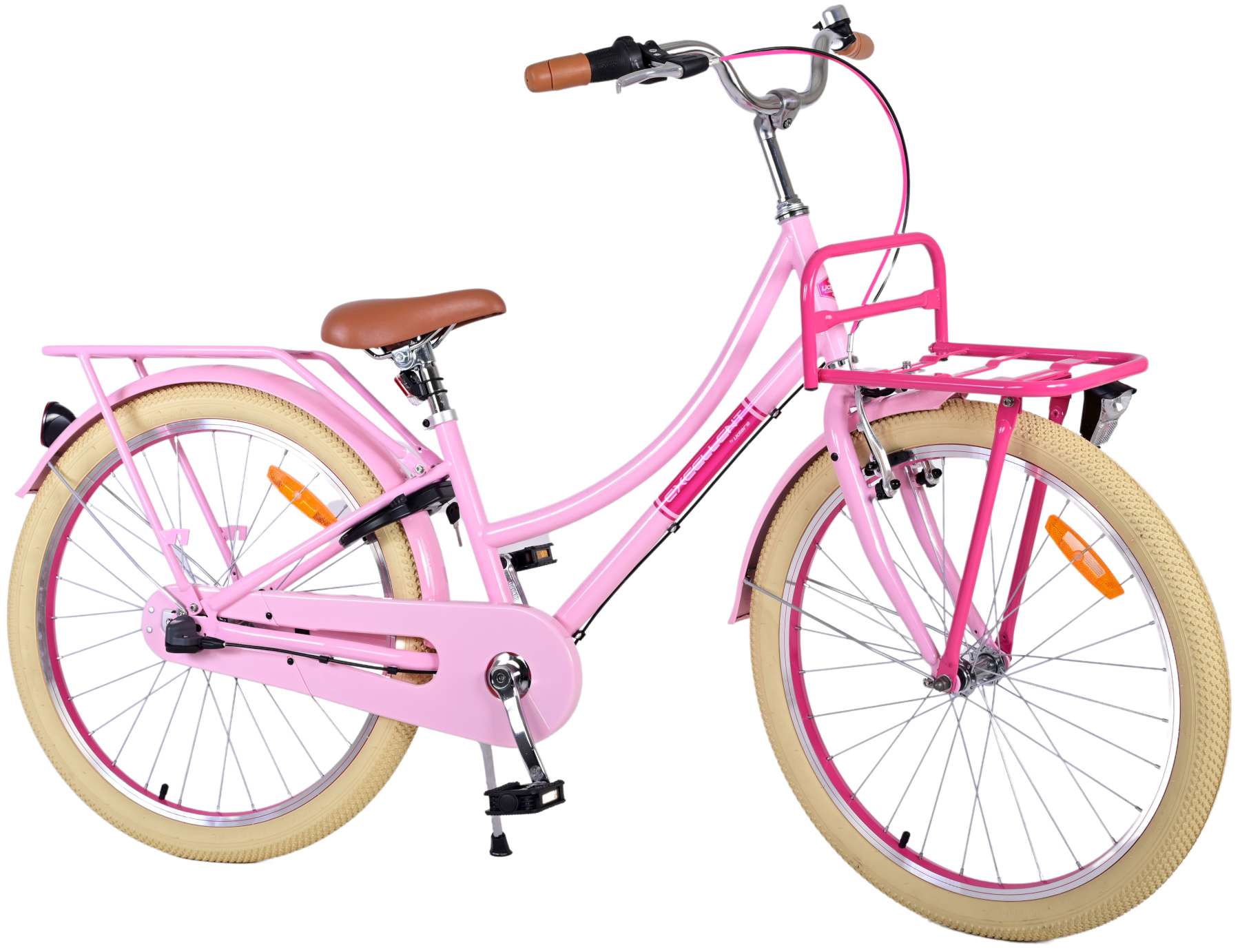 TPFSports Excellent Kinderfahrrad - Mädchen - 24 Zoll - 3 Gänge - Rücktritt + Handbremse - Schwarz