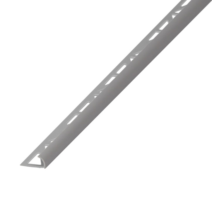 Profilé de carrelage intérieur Diall rond PVC gris lisse L.2,5m x l.2,7 cm x ep.9mm