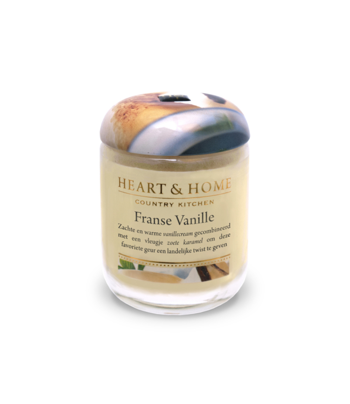 Heart & Home Middelgrote Geurkaars - Franse Vanille 1st