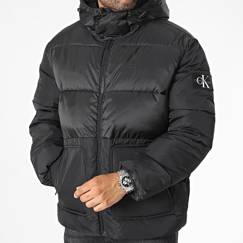 Doudoune Capuche Mix Media Puffer 3707 Noir