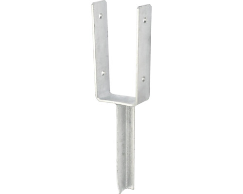 U-vormige paaldrager met betonanker, 101 x 200 x 200 mm, thermisch verzinkt, 1 stuk