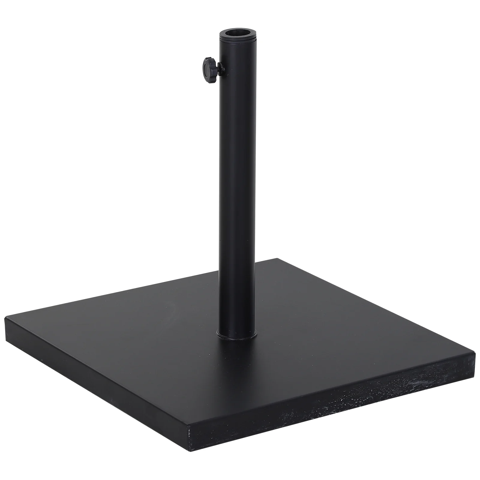 Base para guarda-sol de jardim Outsunny, peso líquido 18 kg, suporte para guarda-sol, adequado para hastes de Ø35 mm/Ø38 mm/Ø48 mm, para jardim e pátio, preto, 45 x 45 x 39 cm