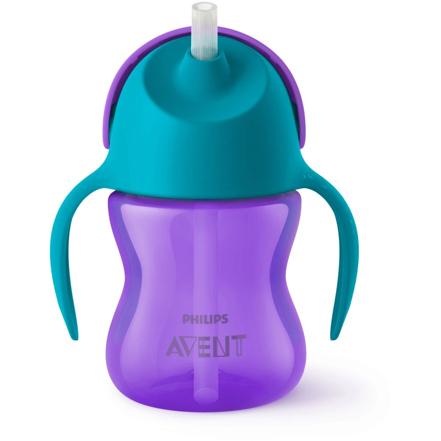 Philips Avent Strohhalmbecher SCF79602 türkis  lila 200 ml 9M+