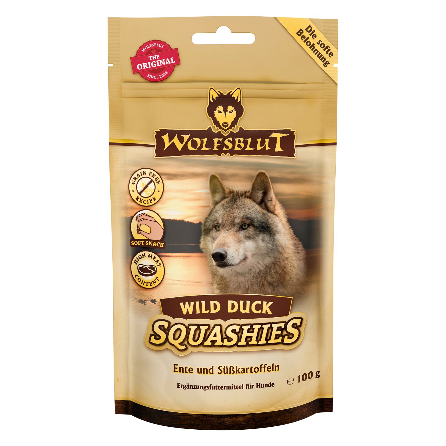 WOLFSBLUT Hundesnack Squashies - 100 g - Ente
