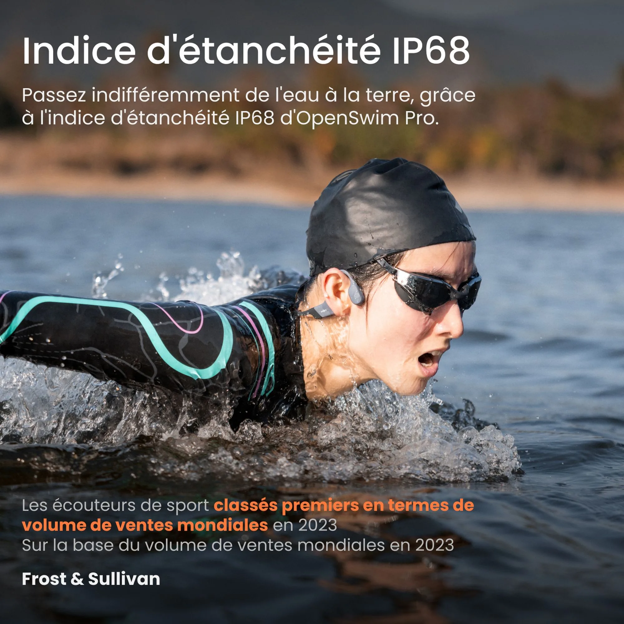 Shokz Open Swim Pro Gris Écouteurs sport