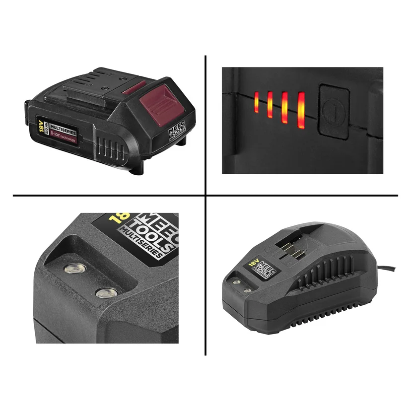 Batteridrevet spikerpistolsett 18 V 2,0 Ah 15-51 mm
