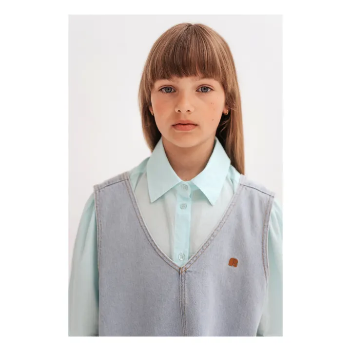 Repose AMS Robe Coton Bio Pinafore | Bleu jean