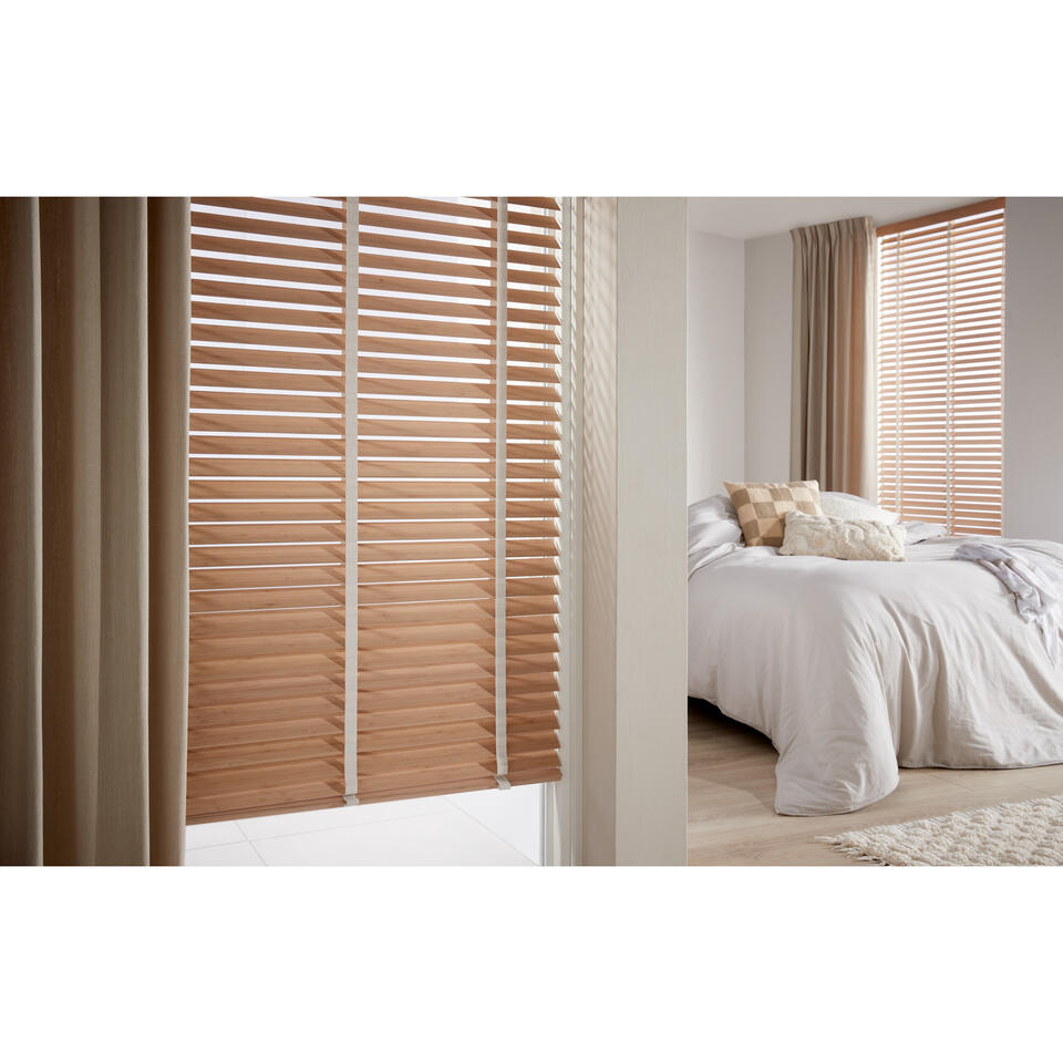 Fenstr Bamboe Jaloezie Wietze Beige 50mm