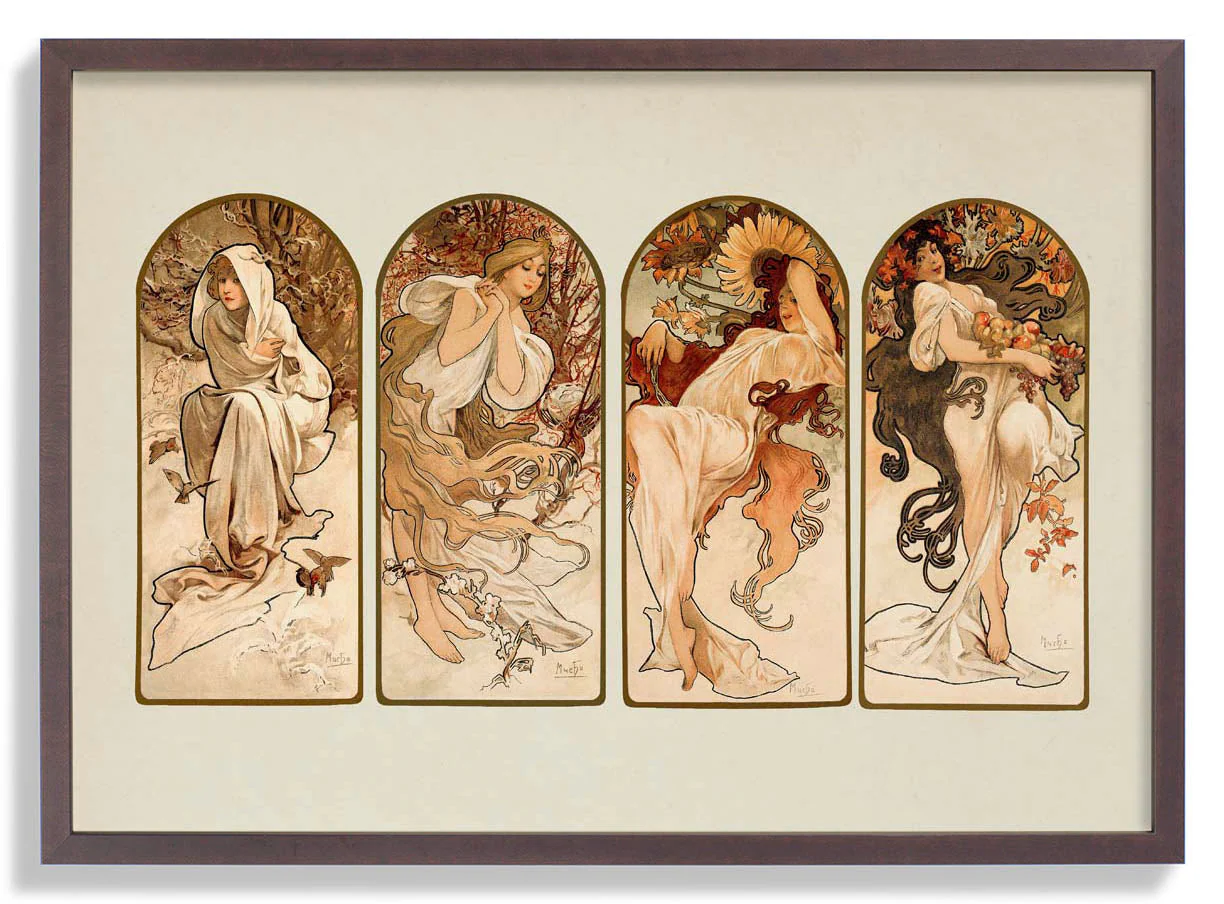 Die Jahreszeiten von Alphonse Mucha