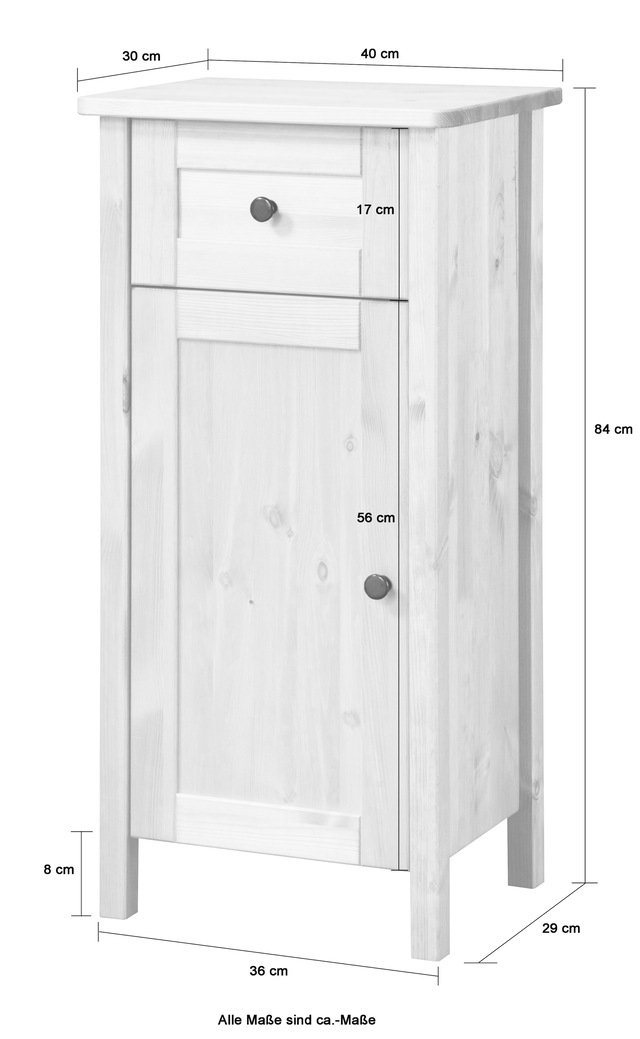 welltime Unterschrank »Sylt« Breite 40 cm, aus Massivholz Kiefer