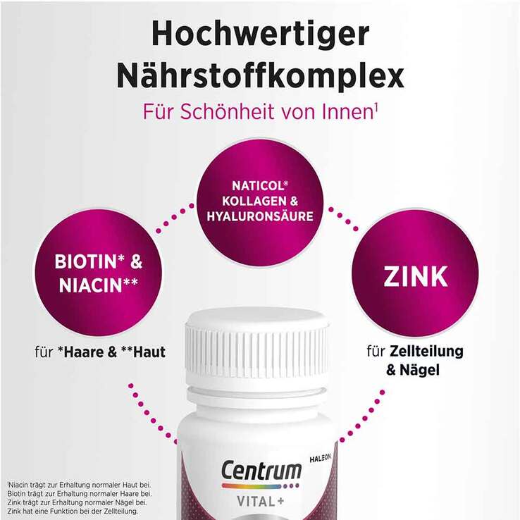 Centrum Vital + Haut Haare & Nägel Tabletten, 30 St