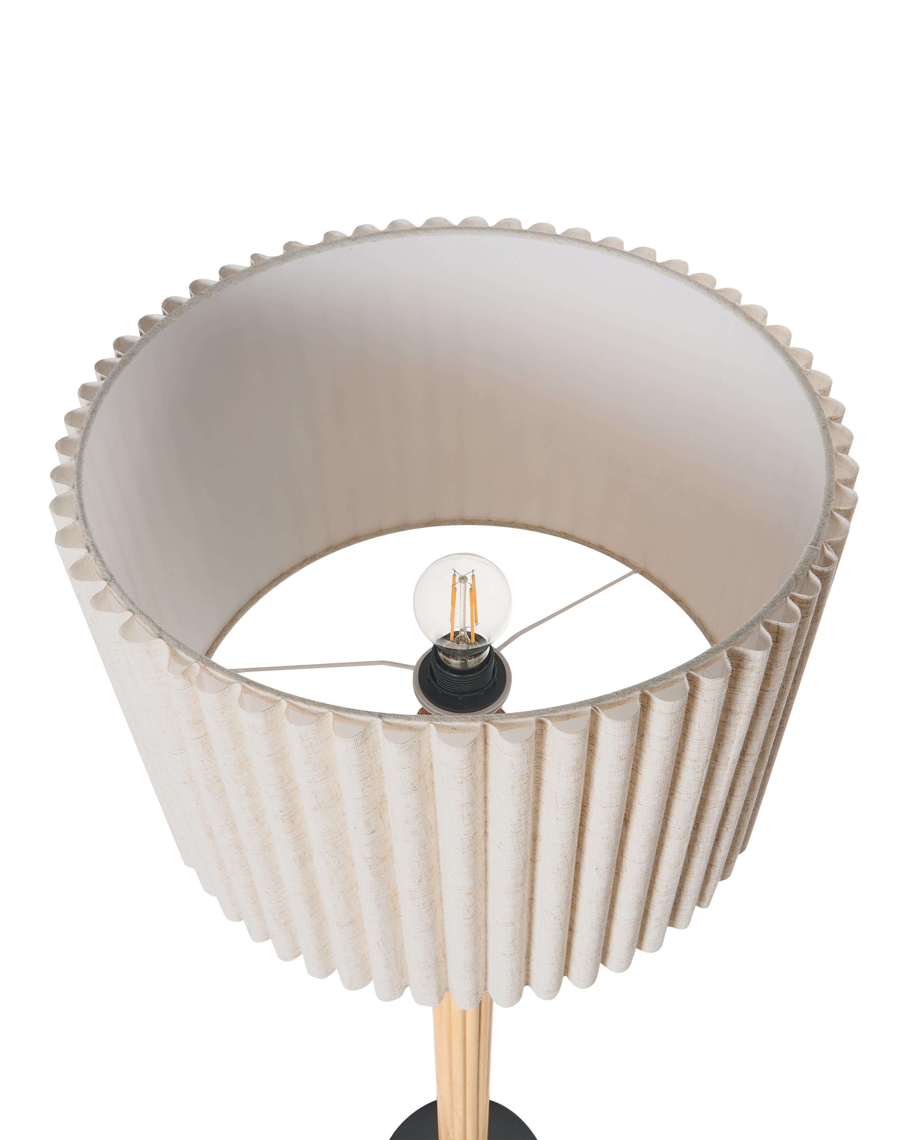 Staande lamp BELESSA Linnen Lichtbeige