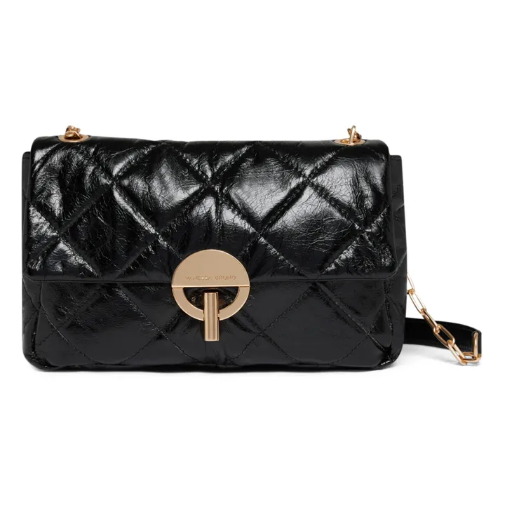 Vanessa Bruno Sac Moon MM Matelassé Cuir Craquelé | Noir