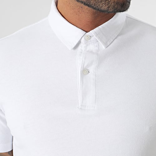 Polo Manches Courtes Studios Jersey Blanc